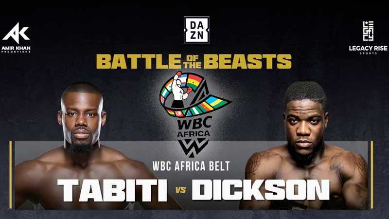 El Año de África continúa con sus celebraciones: Tabiti vs Dickson por el cinturón WBC de África 